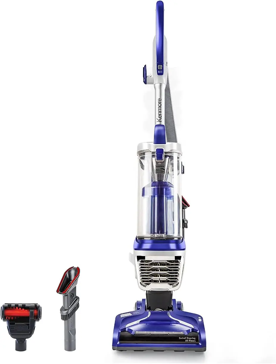 

Bagless Upright Vacuum Cleaner with HEPA Filter, 2-Motor Power Suction, 3-in-1 Tool for Carpet & Hard Floor, Navy, 2L