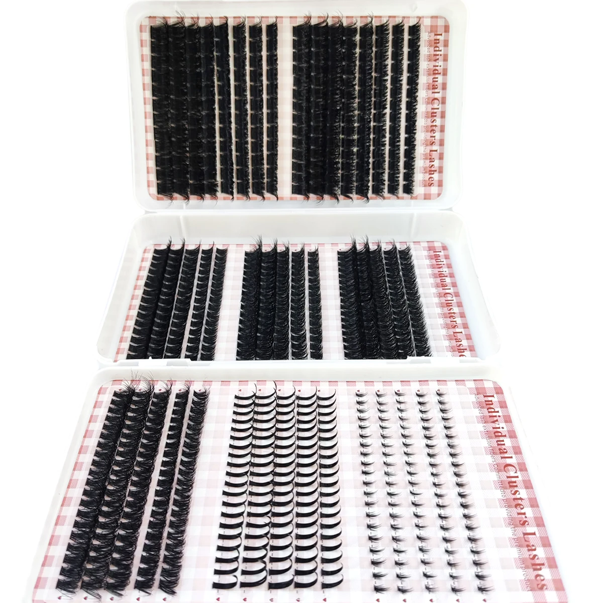 HBZGTLAD Neue flauschige Wimpern-Cluster 200D-60D – Untere Wimpern + Dornen-Cluster, Feen-Manga-Wimpern-Cluster, verlängerte Wimpern-Cluster mit Spikes für den Augenbereich – Detail 3