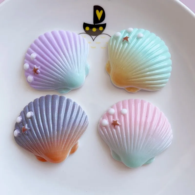 8 Stück Meerjungfrauen-Muscheln-Stern-Kuchendekorationen, Meerjungfrauen-Motiv für Geburtstagskuchen, Babyparty- und Hochzeits-Cupcake-Topper – Detail 3