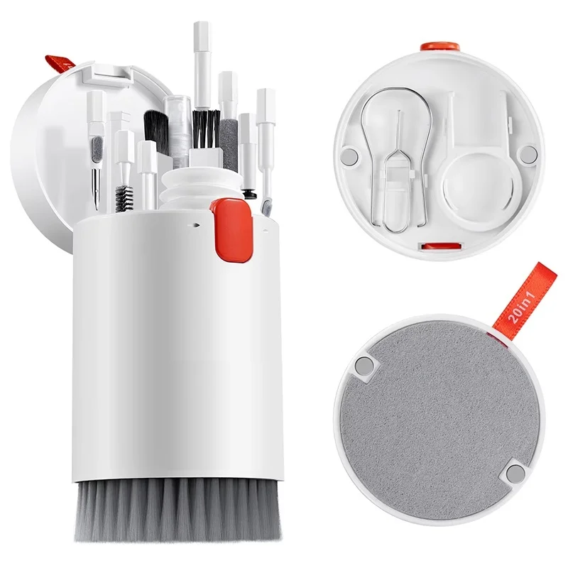 20-in-1 Cleaner Kit Computer Keyboard Cleaning Brush Headphones Camera Phone PC Cleaning Pen Screen Cleaning Tools Keycap Puller