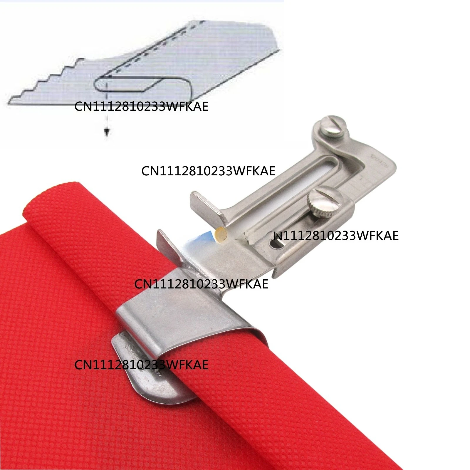 DOUBLE FOLD CLEAN FINISH STRAIGHT HEMMING FOLDER ATTACHMENT FIT FOR JUKI DDL-8700 8500 5550 SEWING MACHINE #KP-203