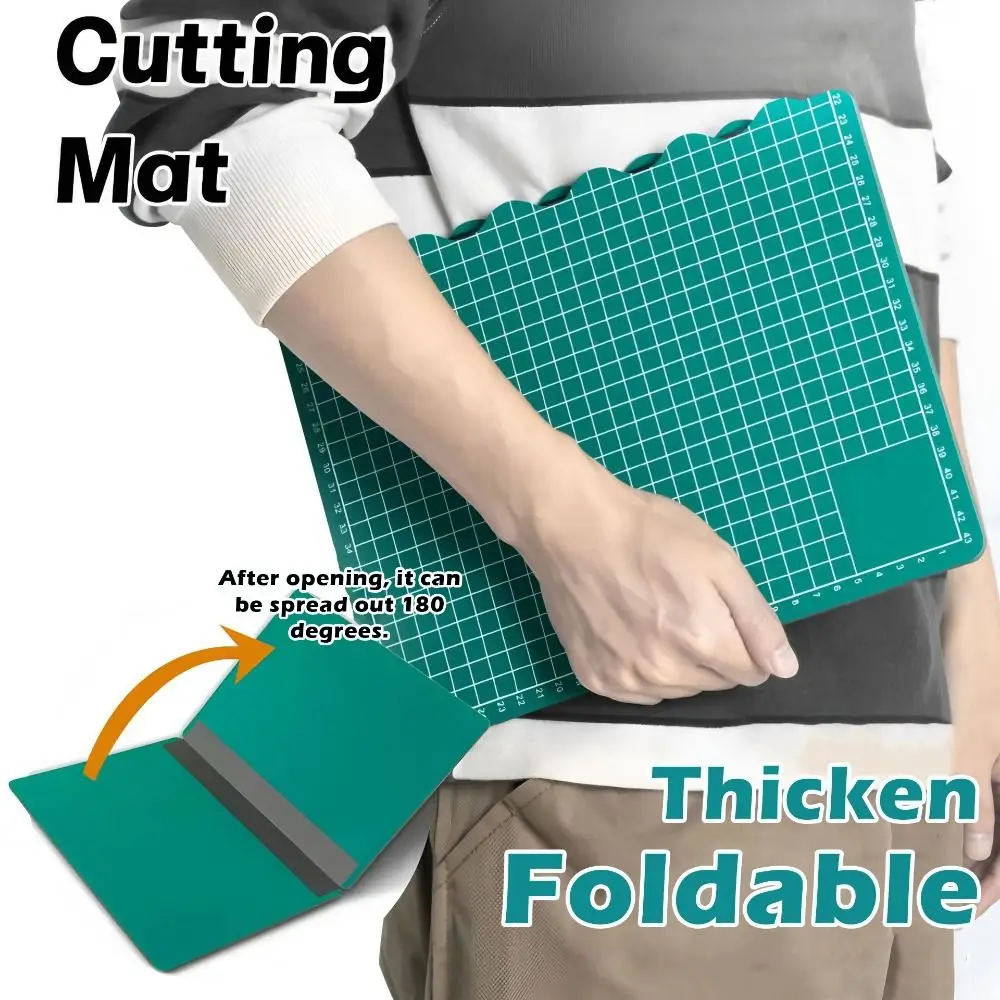 Portable PVC Cutting Pad Foldable A3-A4/A4-A5 Size Switching Cutting Mat Waterproof Workbench Pad Paper Cutting