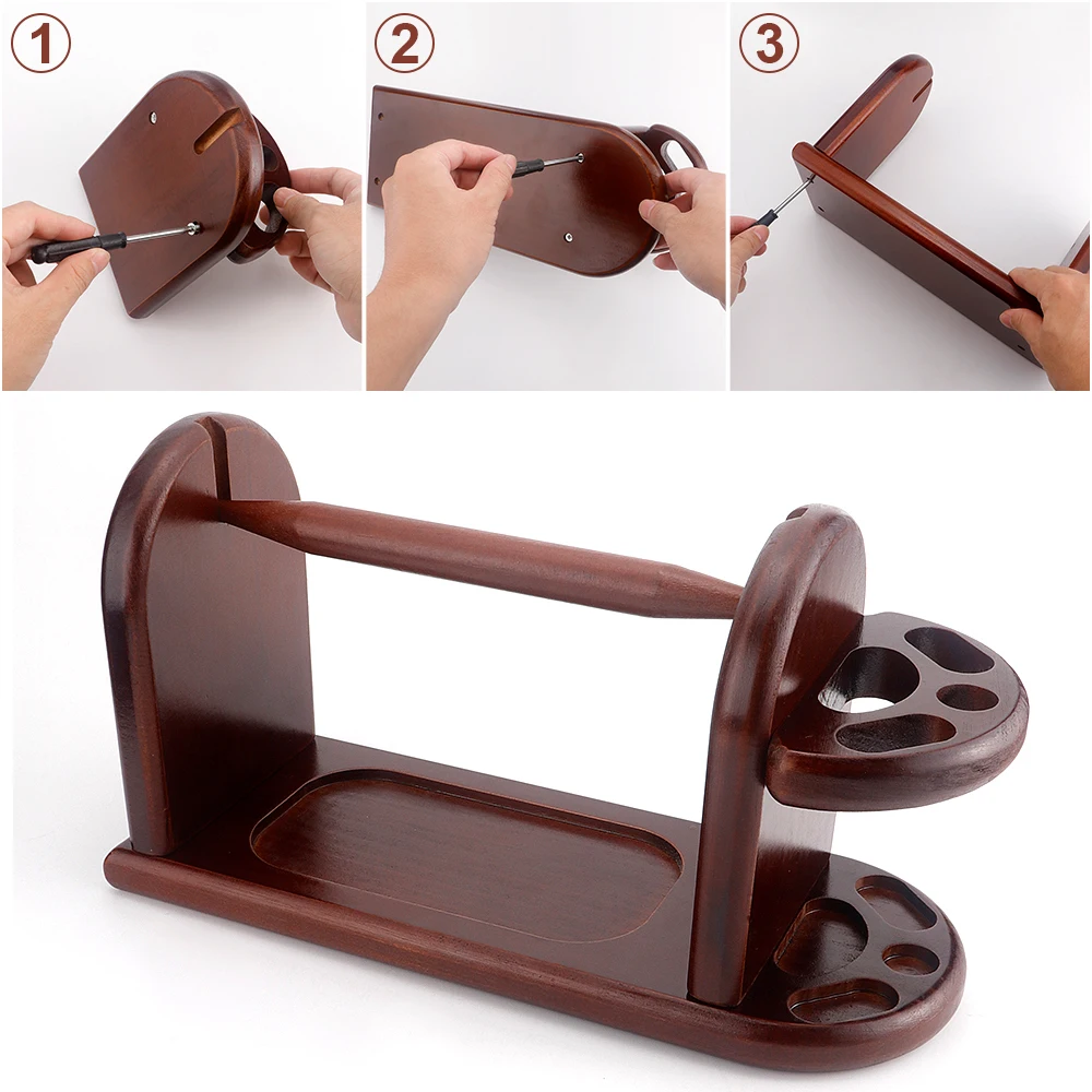 Wooden Yarn Organizer Set-Desktop Vintage Style Knitting & Crochet Supplies Holder-Ideal Gift For Crafters And Sewing Enthusiast