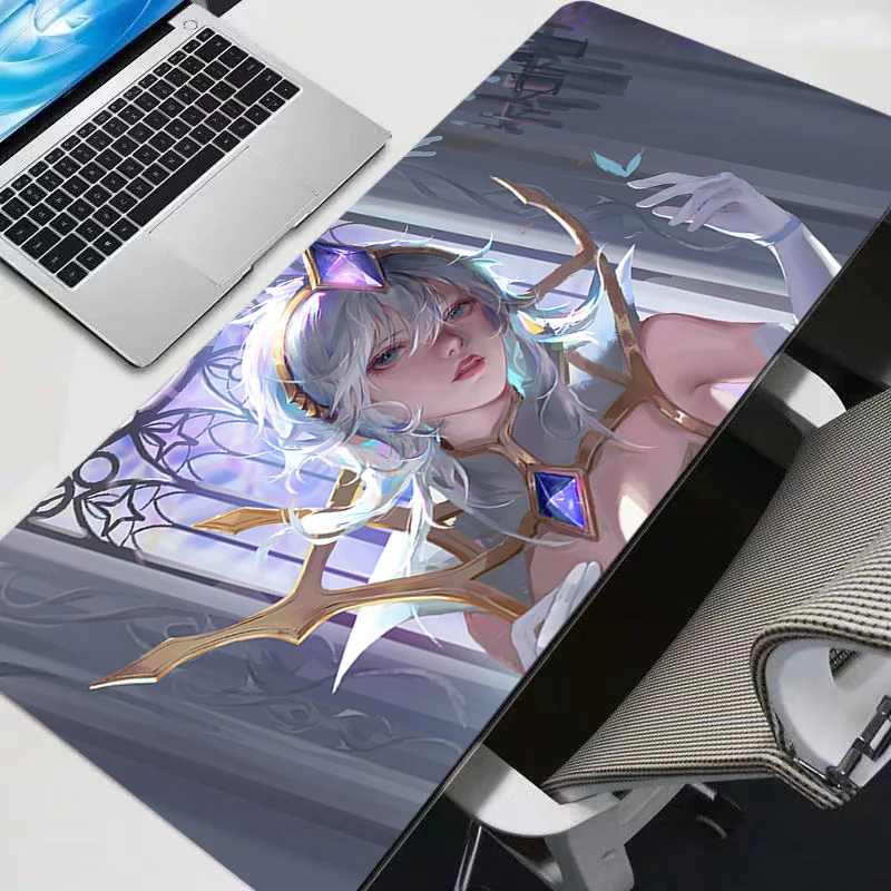 Mouse pad League Of Legends Lux large keyboard Mousedesk pad non-slip rubber gaming Mousepad laptop mouse carpet Game table mat