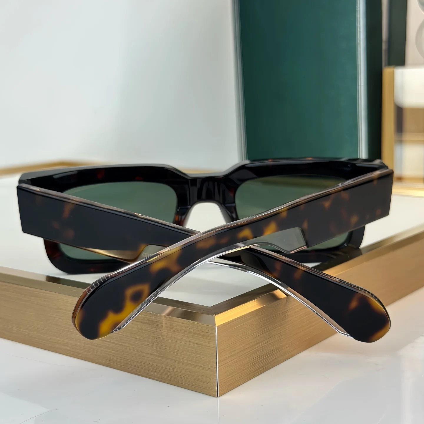 النظارات الشمسية الفاخرة للجنسين مستطيل سميكة خلات الرجال النظارات الشمسية ASCARI موضة جديدة النظارات الشمسية النسائية الإكسسوار #6