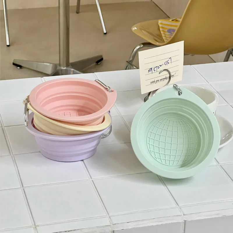 Faltbare Reise-Futterschüssel für Haustiere, tragbare Wasserschüssel für Hunde und Katzen, zusammenklappbare Outdoor-Futterschüssel, leichte Schüssel für Welpen und Kätzchen – Detail 5