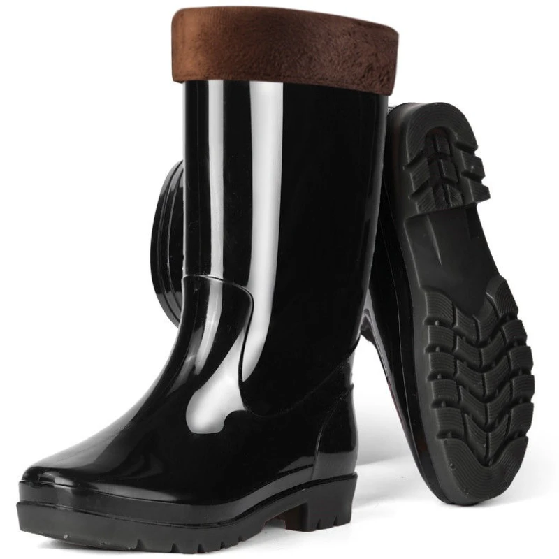 

Мужские резиновые сапоги на низком каблуке для молодежи, легкие легкие подростковые водонепроницаемые сапоги из ПВХ для взрослых, высококачественная мужская обувь с садовой резинкой