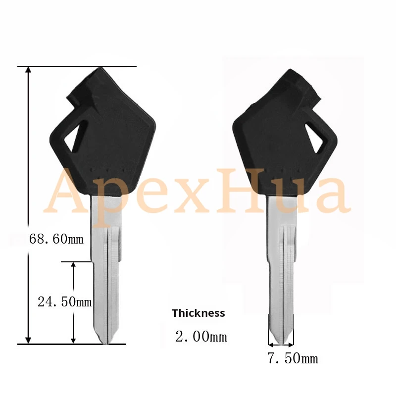 motorcycle key, suitable for Suzuki Lizhi light motorcycle Youyou UY125 UU Dolphin (new short handle)(including magnet)