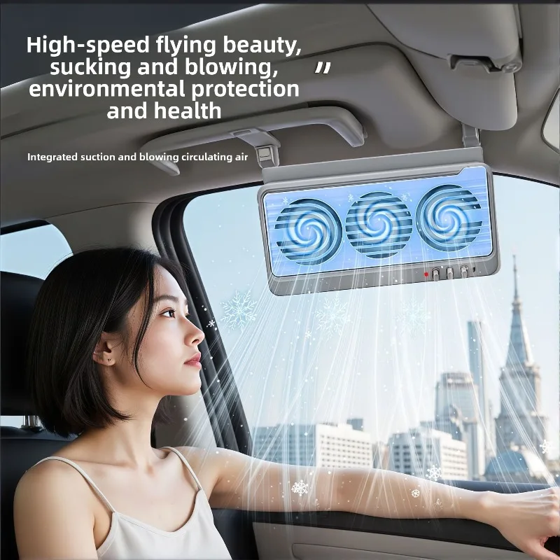 Summer new solar light control car exhaust fan air circulation smoke exhaust fan car ventilation fan car cooling
