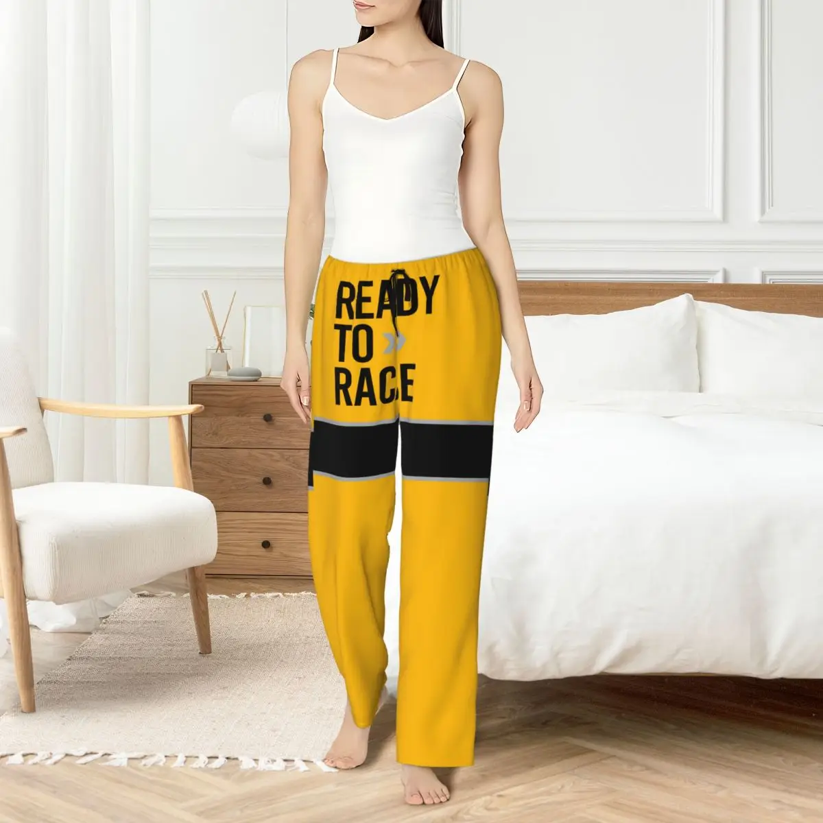 

Custom Women Ready To Race Pajama Pants Print Bitumen Bike Life Enduro Cross Motocross Sleep Sleepwear Bottoms with Pockets