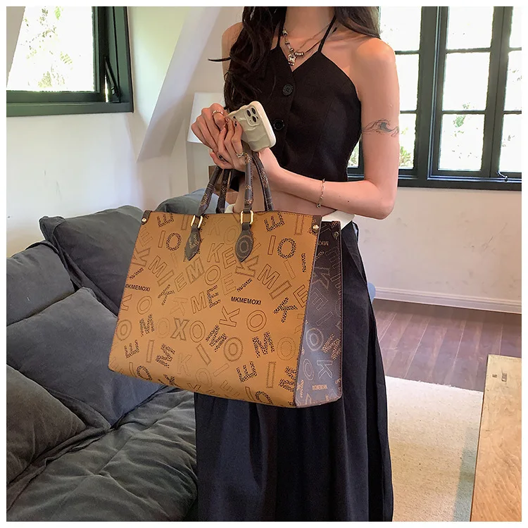 Big Women Tote Large Capacity Shopping Bag Female Designer Purses And Handbags 2023 Luxury Vintage Brown Leather Ladies Handbag