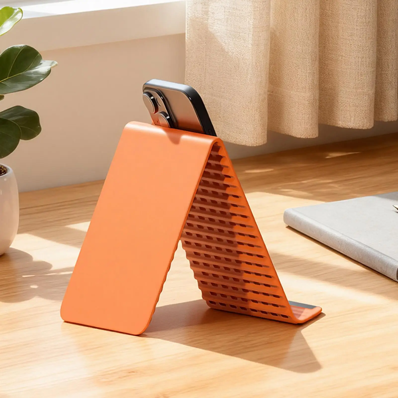 

Foldable Cell Phone Holder Flexible Silicone Tablet Holder Portable Smartphone Stand for Outdoor Dining Business Professionals