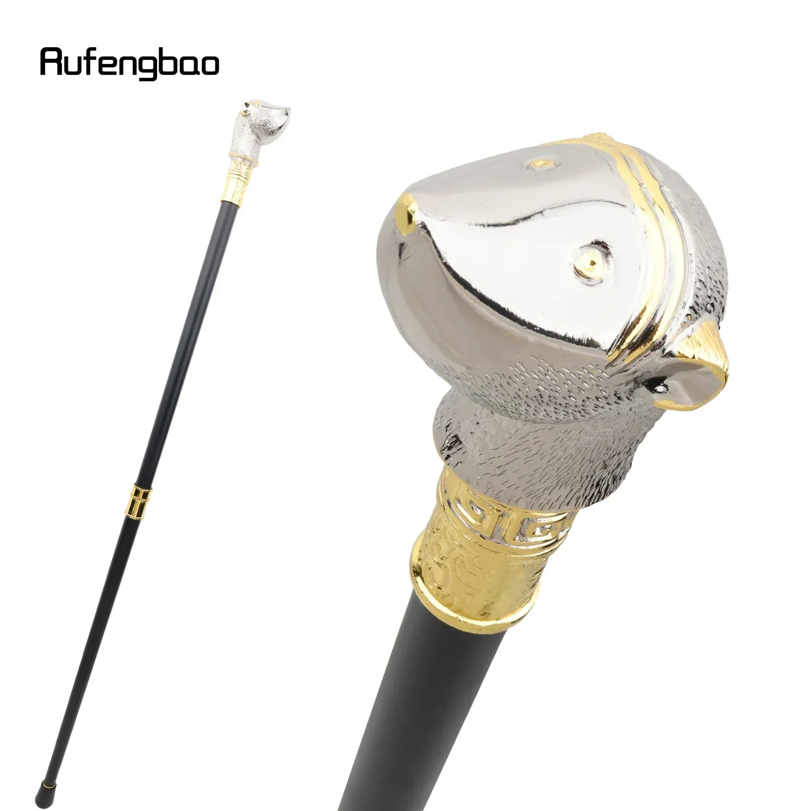 Golden White Hamster Guinea Animal Fashion Walking Stick Decorative Cospaly Vintage Party Fashionable Walking Cane Crosier 92cm