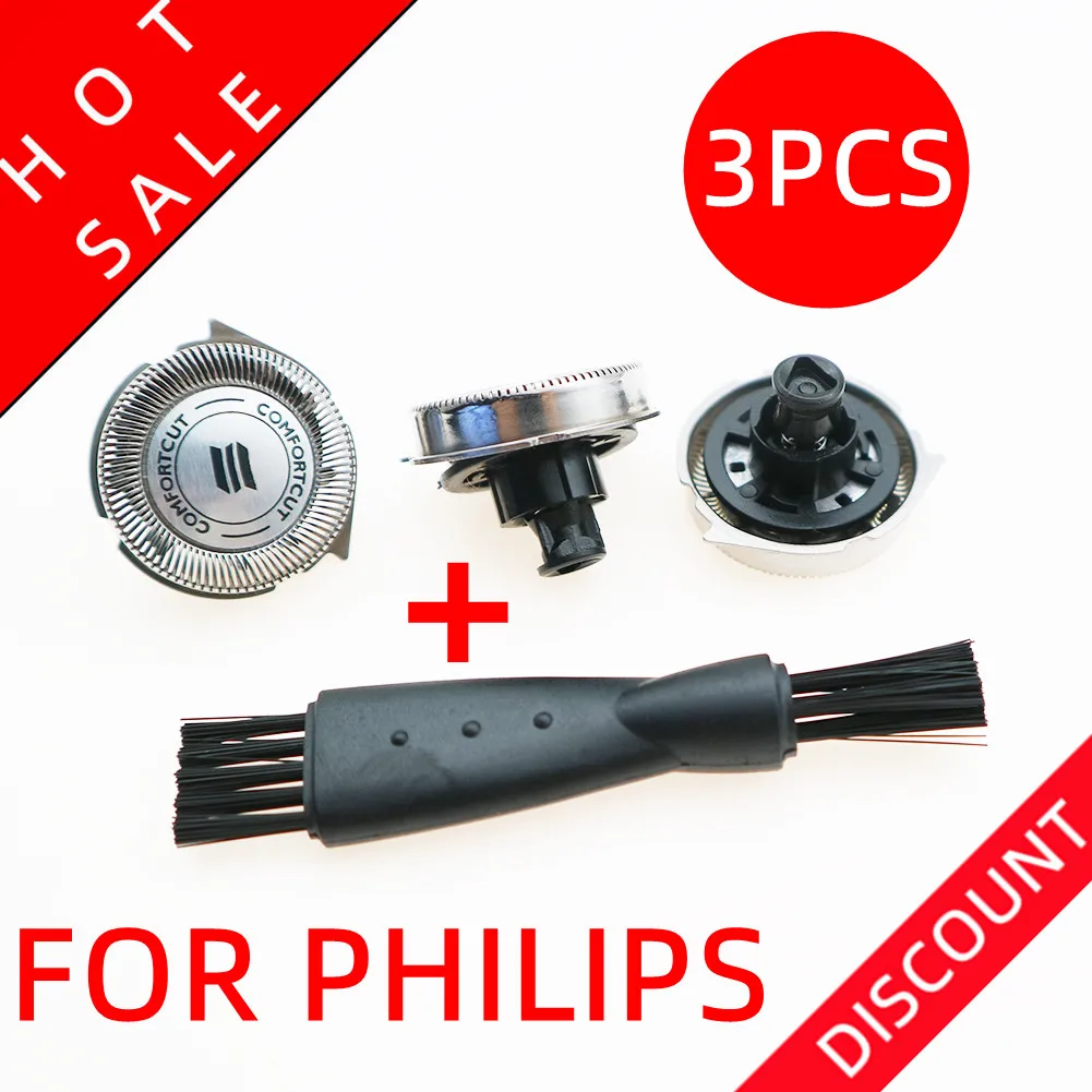 YS526 YS521 XA525 YS522 YS524 YS534 RQ32 RQ310 RQ11 RQ1150 RQ1180 RQ350 RQ360 RQ370 3pcs cabeças para Philips Norelco navalha de barbear