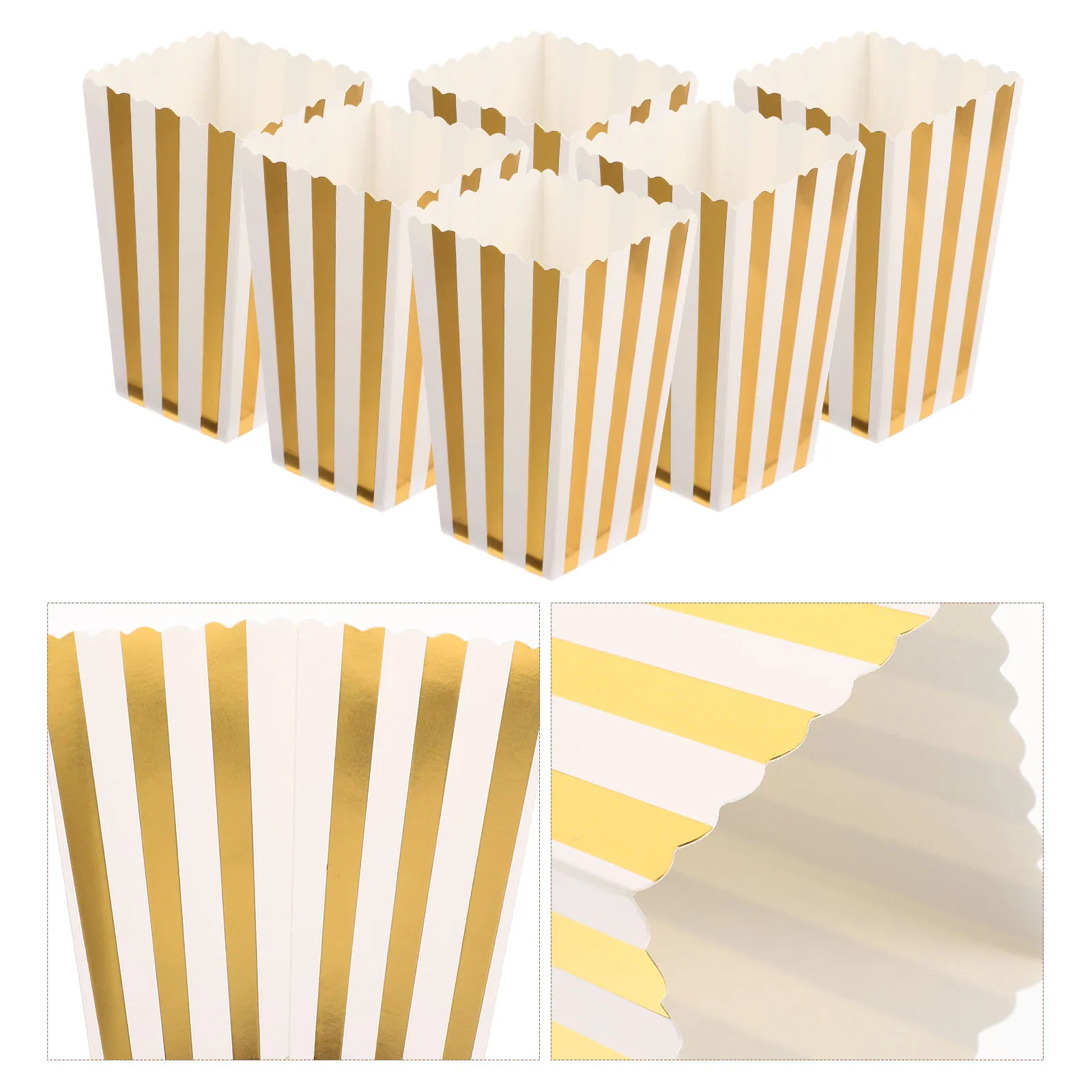 

24pcs Popcorn For Party Movie Night Supplies Paper Popcorn Box Large Capacity Party Snack Container Birthday Decoration Baking