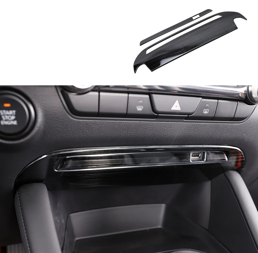 

Для Mazda 3 Axela 2019 2020 C1586 Автомобильная центральная USB-панель, рамка, крышка центральной панели управления, наклейка, аксессуары