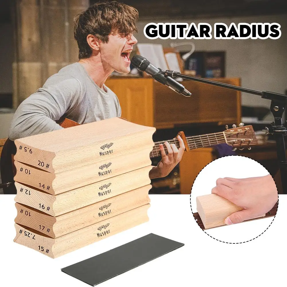 Houten Gitaar Radius Schuurblok Schuurfrets Nivellering Deel Fingerboards Gitaarbouwer 7.25/15/10/17/10/14/9.5/20/12/16 Gereedschap G I7q5