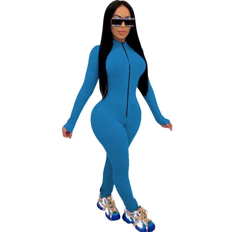Women Long Sleeve Velvet Zipper Fitness Bodycon Playsuit Autumn Winter Fashion Jumpsuit 2023 Fall Clothes New Streetwear Romper