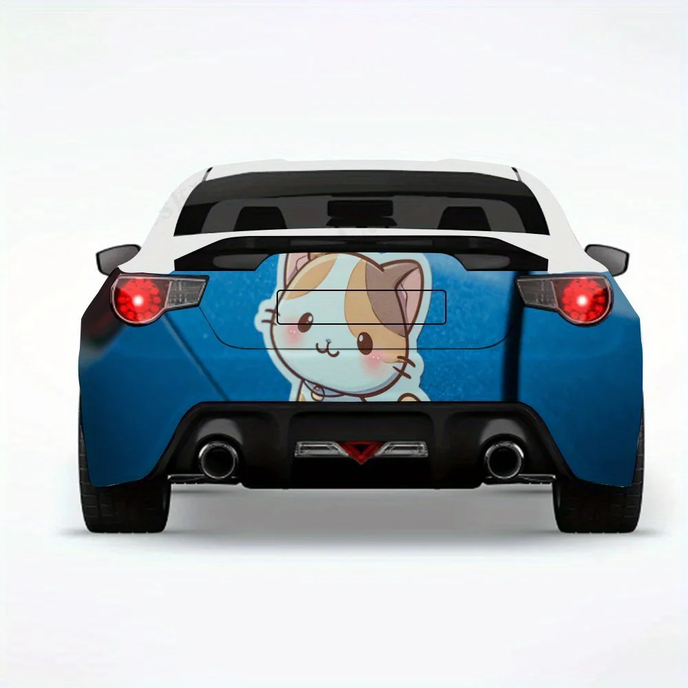 

Adorable Calico and Bag - Vinyl Decal for Car Rear, Waterproof Self-Adhesive Vinyl Stickers for Vehicle Tail and Bumper, Decorat