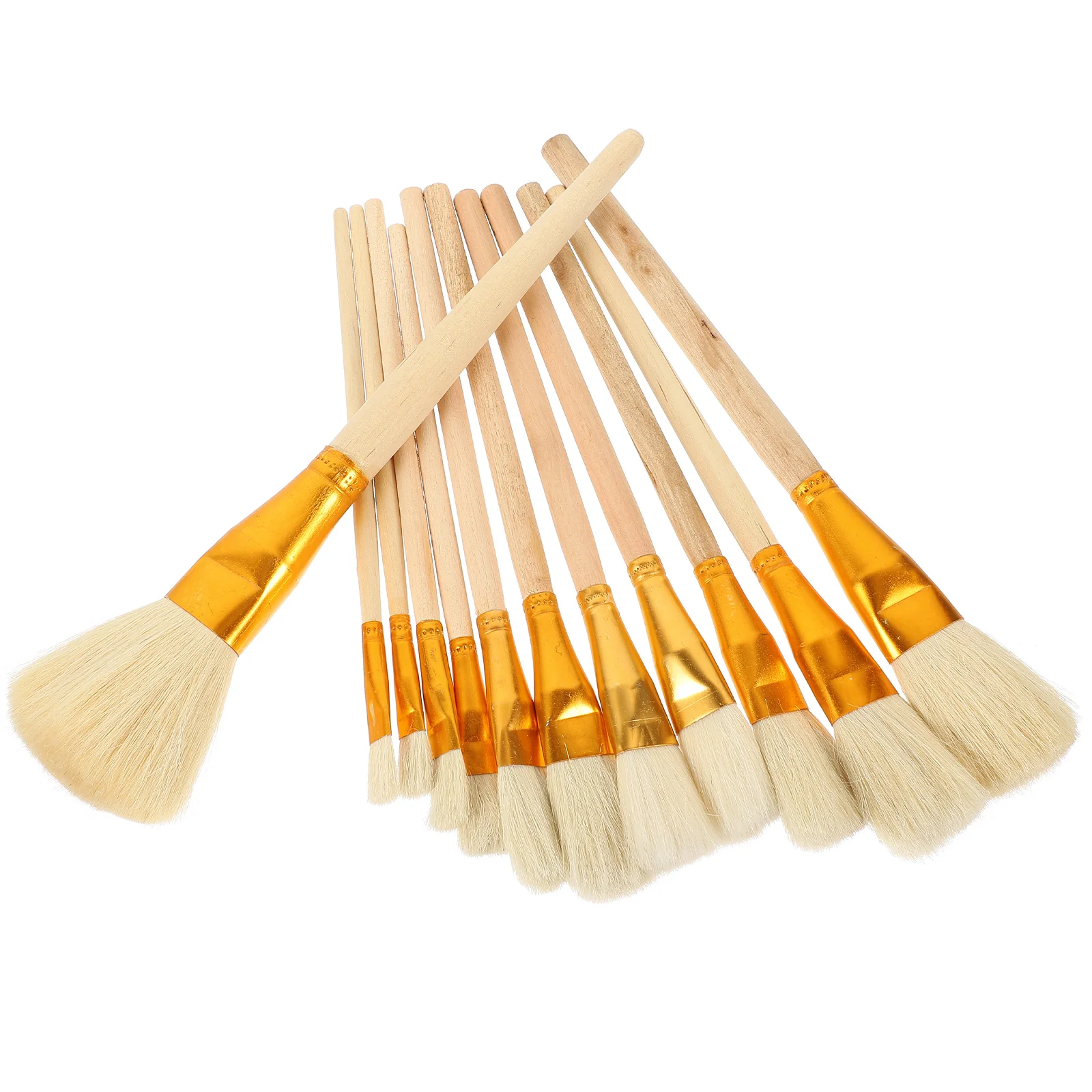 

12 Pcs Wool Paint Brushes for Watercolor Acrylic Oil Painting Craft Smooth Handle Ergonomic Design Durability Versatile