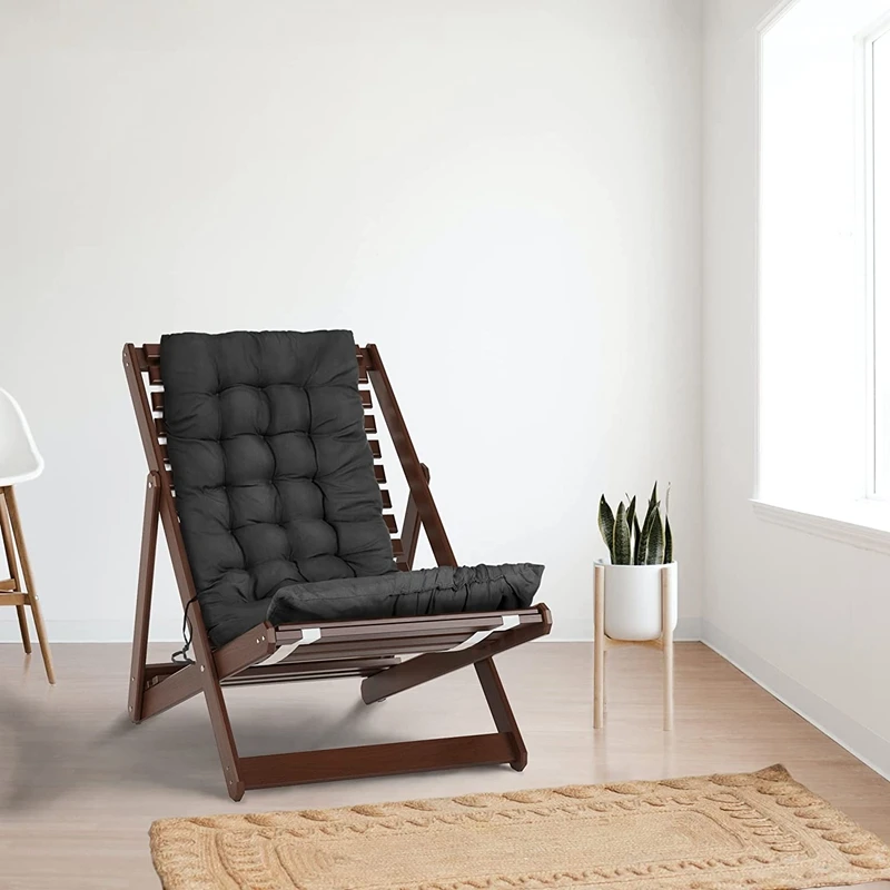 Imagem -05 - Inyahome Sundlight Pátio Almofadas Chaise Colchão ao ar Livre Reclinável Acolchoado Grosso Assento Almofada Reclinável Cadeira de Balanço