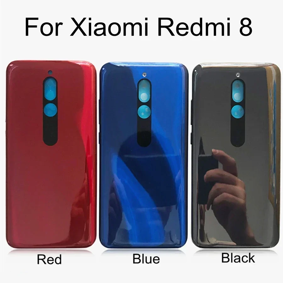 For Redmi 8 M1908C3IC MZB8255IN M1908C3IG M1908C3IH Back Battery Cover Rear Housing Door Case Battery Cover Replacement Parts
