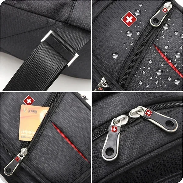 SWISS Männer Brust Taschen Outdoor Freizeit Wasserdichte Schulter Umhängetasche Große Raum Brust Tasche männer Praktische Langlebig Sling Tasche