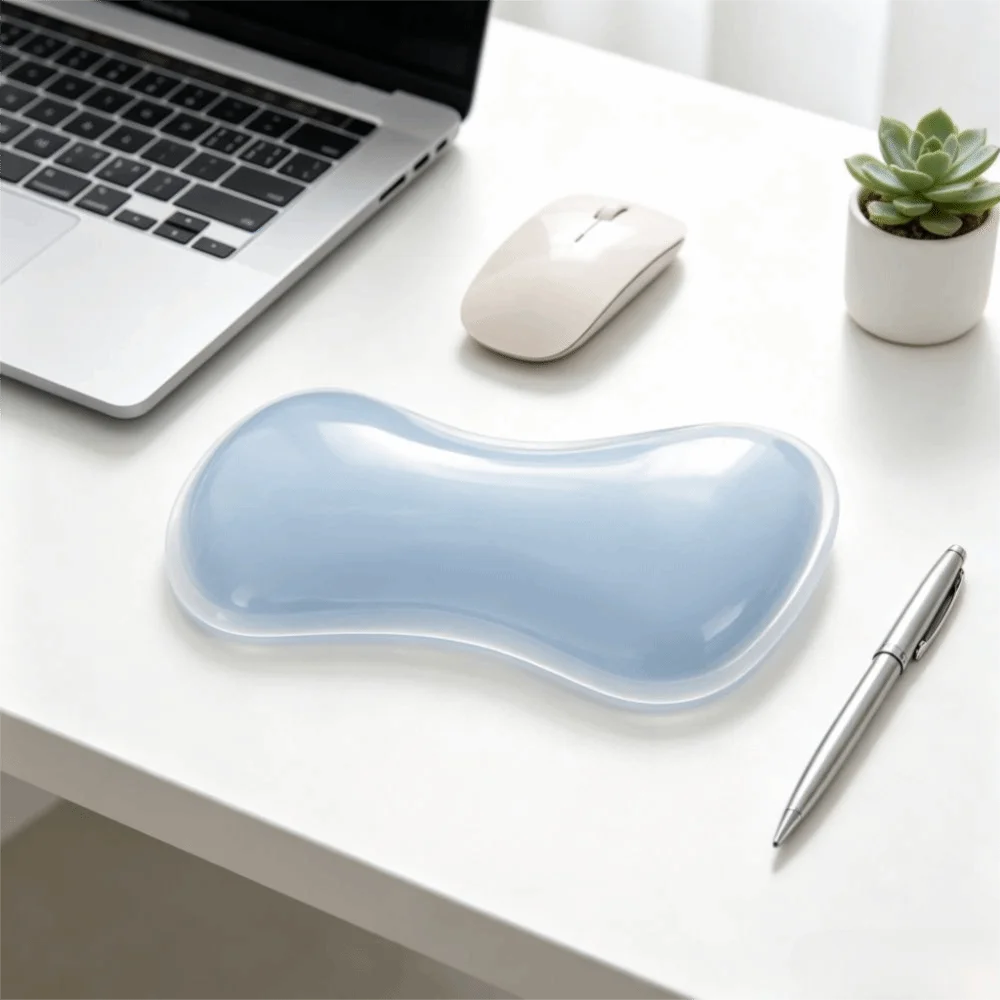 Soft Silicone Mouse Wrist Rest Transparent Base Anti Slip Ergonomic Mouse Pad Non Slip Hand Pillow Cushion Wrist Pad Desktop Use