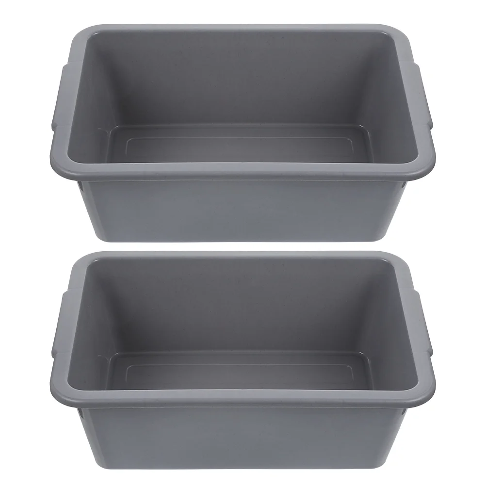 

2 Pcs Large Bus Tubs Storage Basket Multipurpose Commercial Restaurant Wash Basin