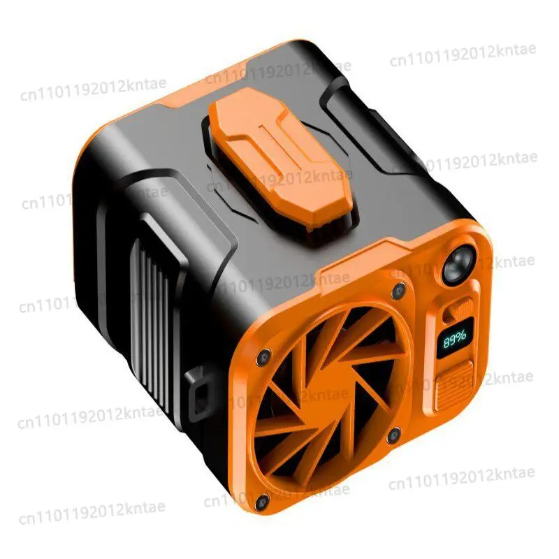Waist-mounted fan with 10,000mah capacity, outdoor fan with rechargeable flashlight function, extra-large wind power, portable