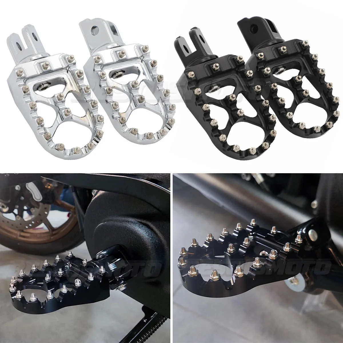 

Motorcycle Front Rider Footrests Foot Pegs For Harley Fat Boy Sport Glide Street Bob Breakout FXDR 114 Low Rider 2018 2019 2020