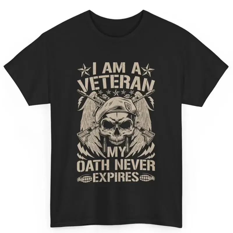 I Am A Veteran My Oath Never Expires Memorial Day Cotton T Shirt