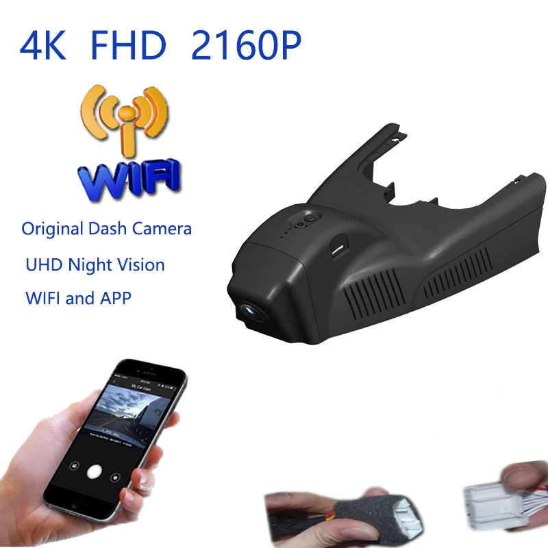 4K Plug And Play Car Video Recorder Wifi DVR For Mercedes Benz CLA GLA 200 CLA200 A200 A180 A250 Class A W176 X117 2013-2019