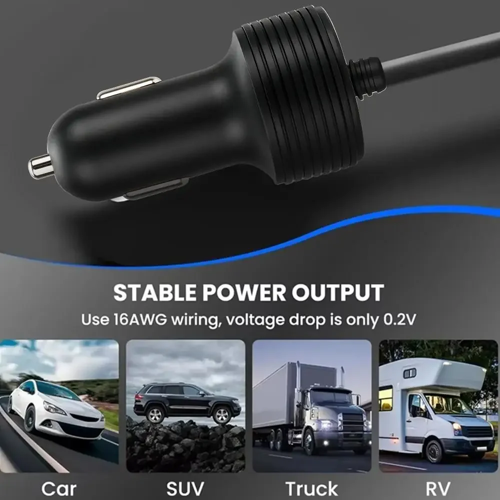 Für Starlink-Ladegerät zu DC-Stromkabel Zigarettenanzünder-Adapter 2M Digital-Voltmeter Wasserdichtes Verlängerungskabel Auto-Zubehör – Detail 10