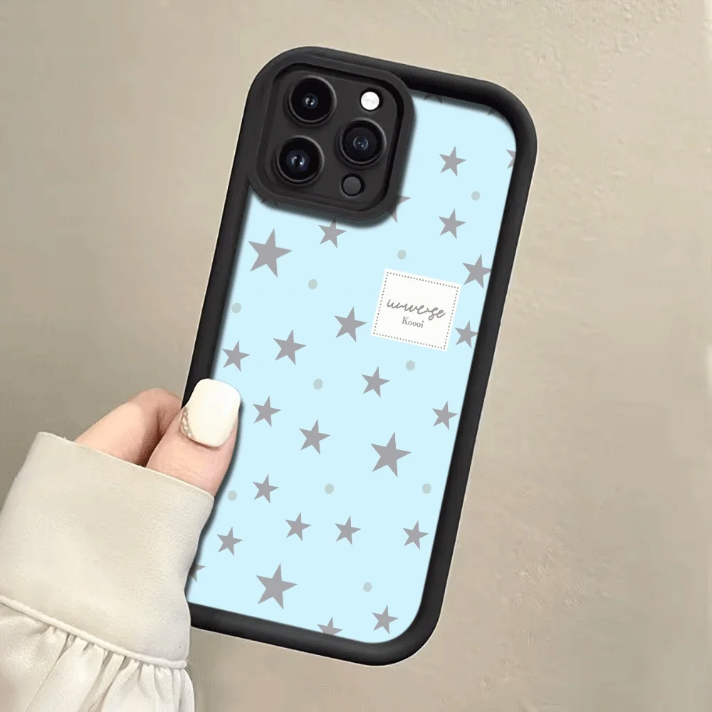 Hellblaue Silberstern-Handyhülle mit Trageschlaufe für Samsung Galaxy Note 20 Ultra S24 S25 S26 Plus S24 FE S23 S24 S25 Ultra Cover – Detail 5