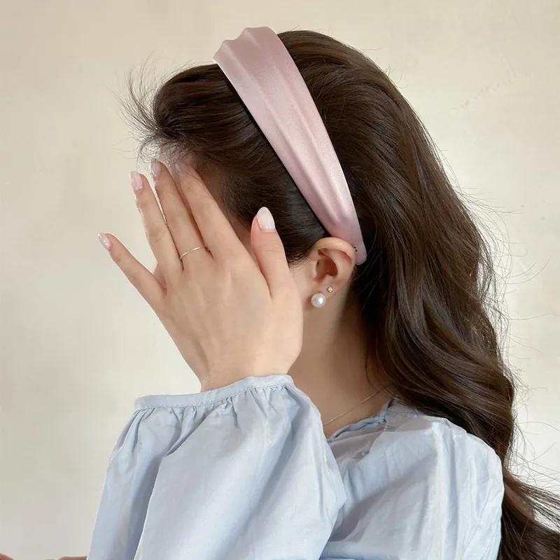 

Wide Satin Headbands for Women Luxury Elegant High Crown Hair Hoop Fashion Versatile Hair Bands Comfortable Hair Accessories