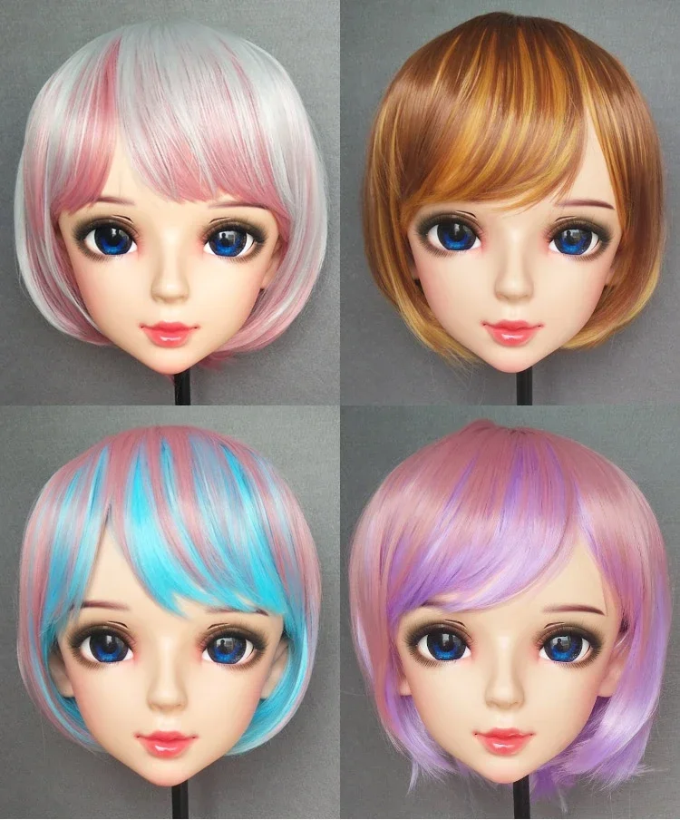 

(DM-WIG07) Resin Japan Anime Kigurumi Cosplay Mask Lolita Crossdressing BJD Masks' WIG 35cm