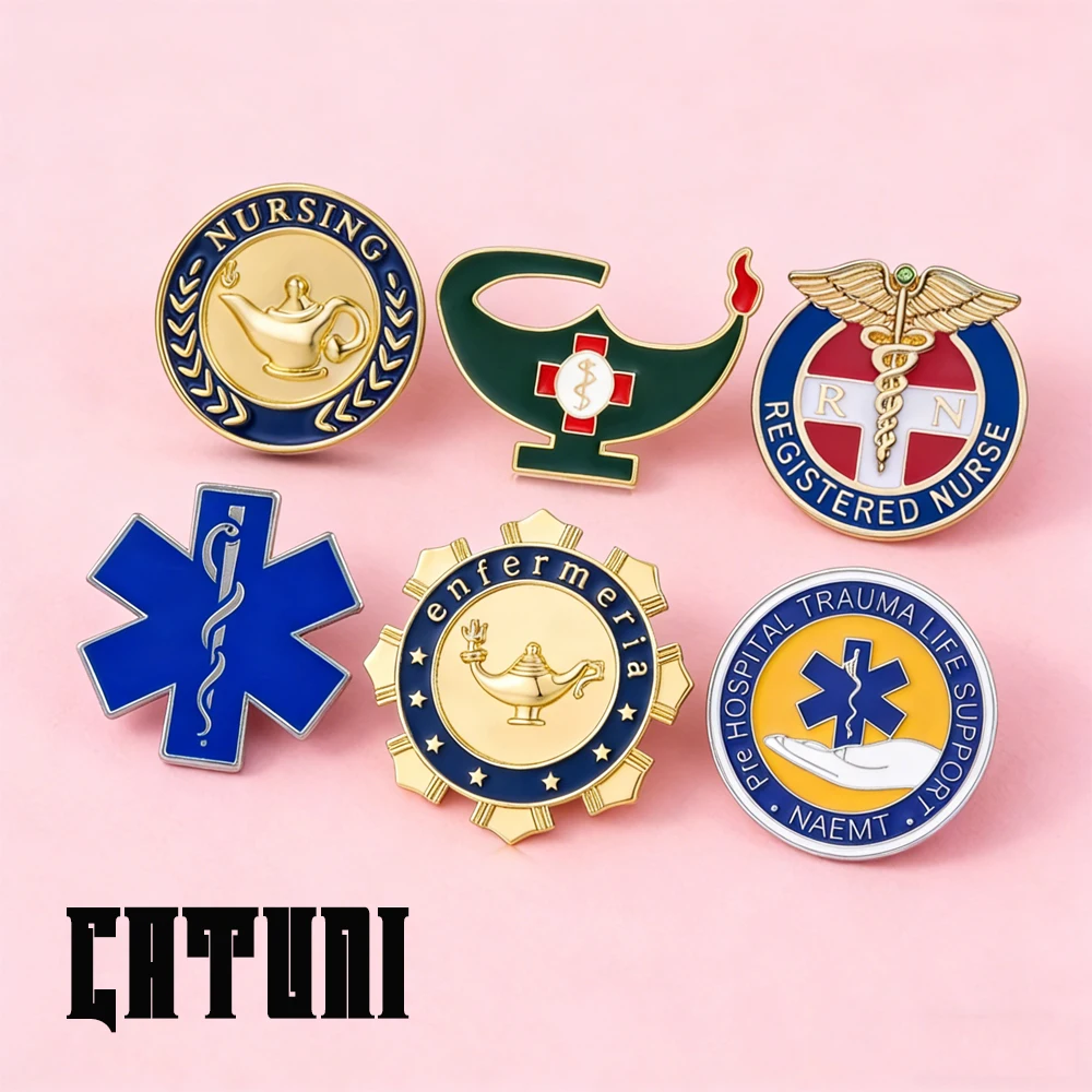 Catuni Medical Hero Pin Set Hergia Lamp And Medical Alert Pin A Token Of Gratitude For Doctors Nurses And Emergency Personnel