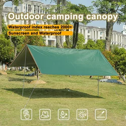 Camping Tarp Tourist Awning Shade Waterproof Tent Outdoor Backpacking Tarp Shelter Rain Tarp Beach Sunshade Ultralight Sun Tarp