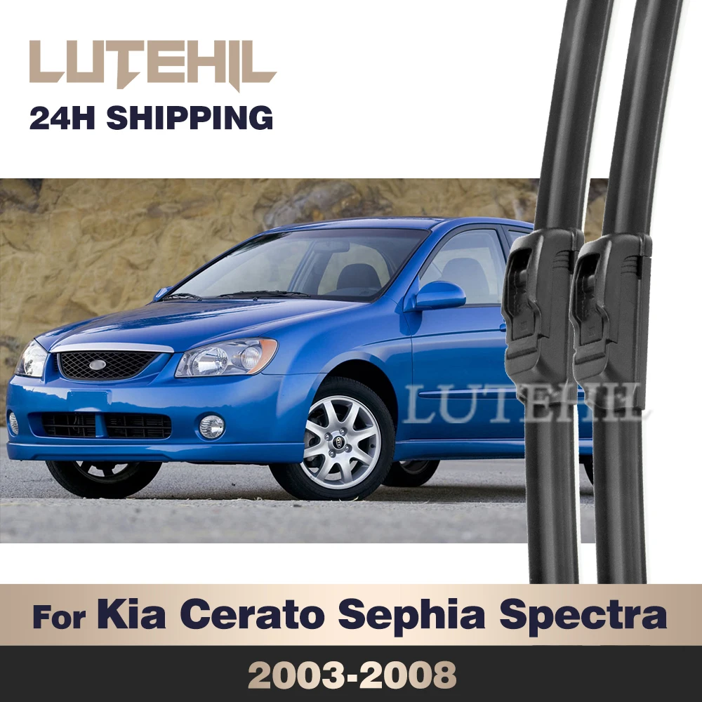 Para Kia Cerato Sephia Spectra 2003-2008 2004 2005 2006 2007 limpiaparabrisas limpiaparabrisas delantero cepillo de ventana 24 "+ 16"