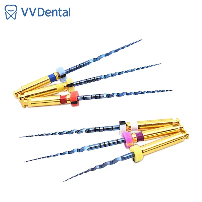 VVDental 6Pcs/Box Dental Heat Activated Root Canal Files Endodontic Engine Use File NiTi Super Rotary 25mm SX-F3 Dentistry Tools