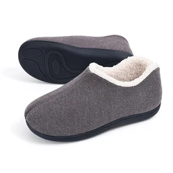 Shevalues Winter Indoor Cotton Shoes For Women Cozy Faux Plush Slippers For Home Classic Closed Warm Anti-skid Rubber Sole Shoes