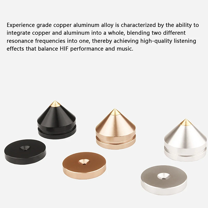 1Set Audio Stand Speaker Tip Vertical Foot Audio Speaker Repair Parts Rotary Stand Shock Absorber Nail And Pad Accessory-F(x)