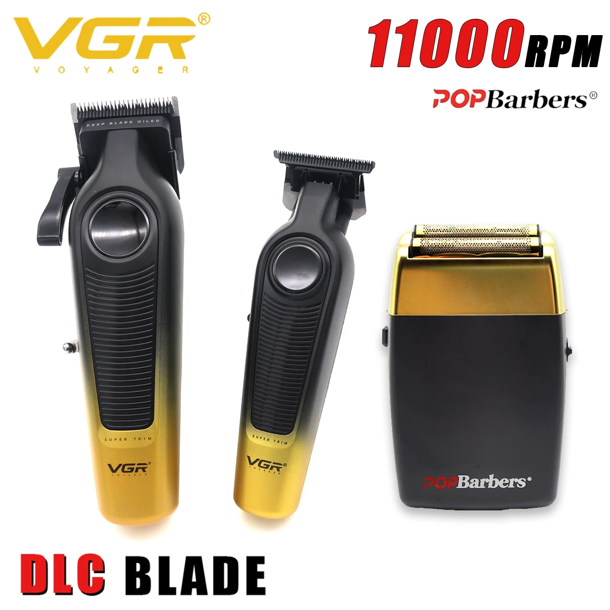 

Professional Hair Clipper for Men DLC Blade Hair Cutting Machine 11000RPM Barbershop Pop Barbers VGR V196 V996 P620