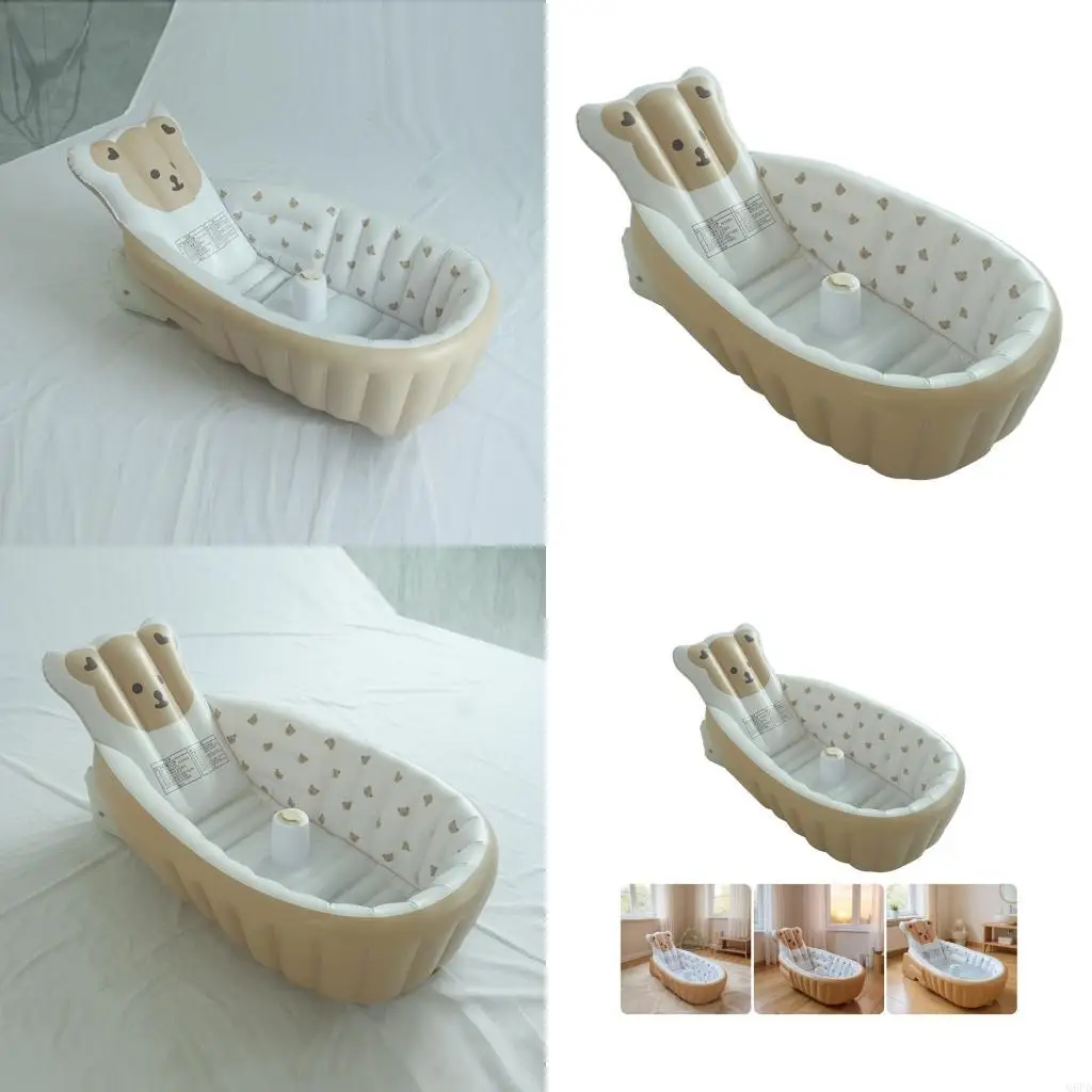   Multifunctional Inflatable Babies Tub For Infant Safety Design With Nonslip Floor And Air Chamber Wall