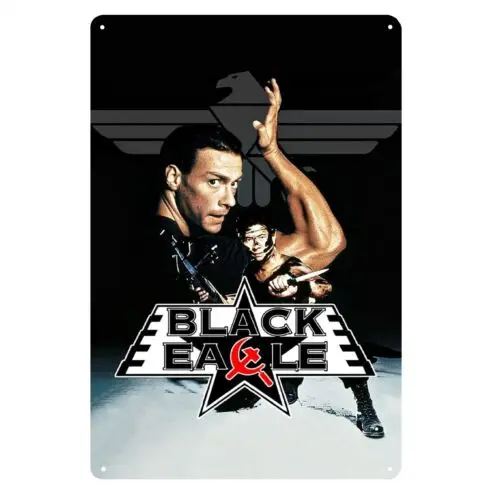 1p，Black Eagle jean claude van damme Movie Metal Poster Tin Sign - 20x30cm Plate
