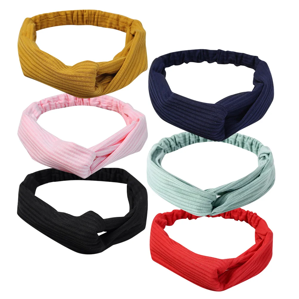 

6pcs Yoga Headband Women Stretchable Sweat Absorbing Headbands For Workout Running Gym Sports Wide Non Slip Athletic Headband