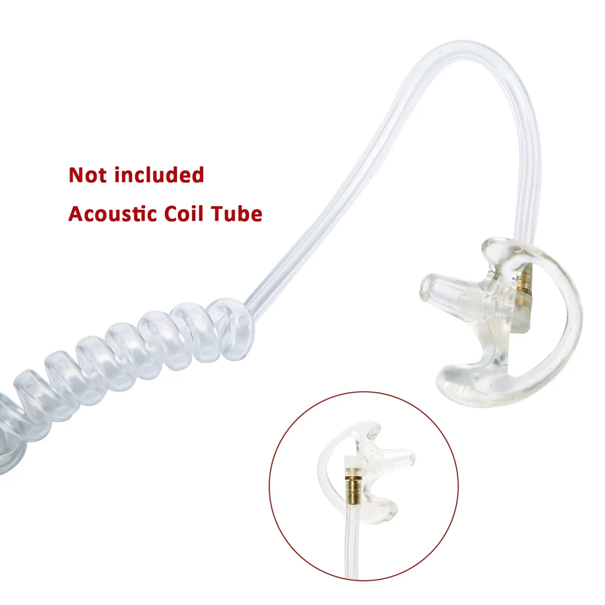 ABBREE Replacement Soft Silicone Earmold Earbud Earplug For Walkie Talkie Acoustic Coil Tube Earpiece Headset