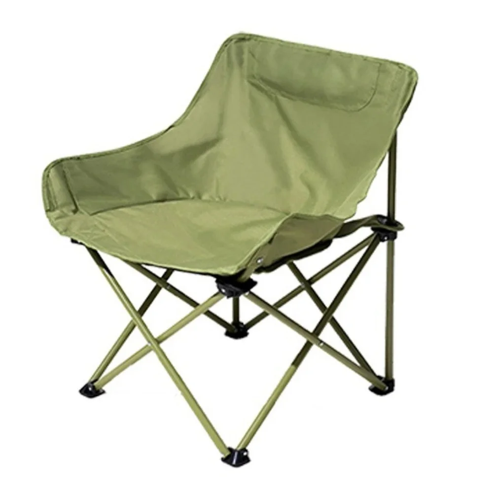 Outdoor Camping Folding Chair with Backrest Moon Chair Portable Fishing Chair Art Folding Camping Picnic Travel Children's Chair view 4