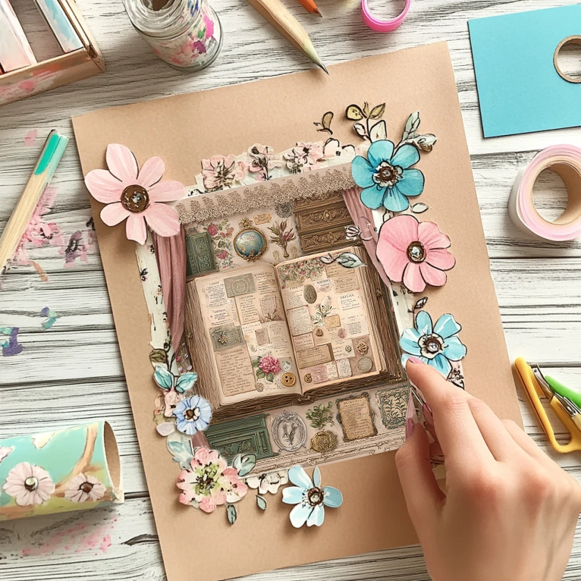 36 ورقة من ورق القصاصات المزخرف مقاس 6 × 6 بوصات: أغطية رسومات سبرايت الغابات لسجلات القصاصات والوريغامي والمجلات السحرية - مجموعة لطيفة